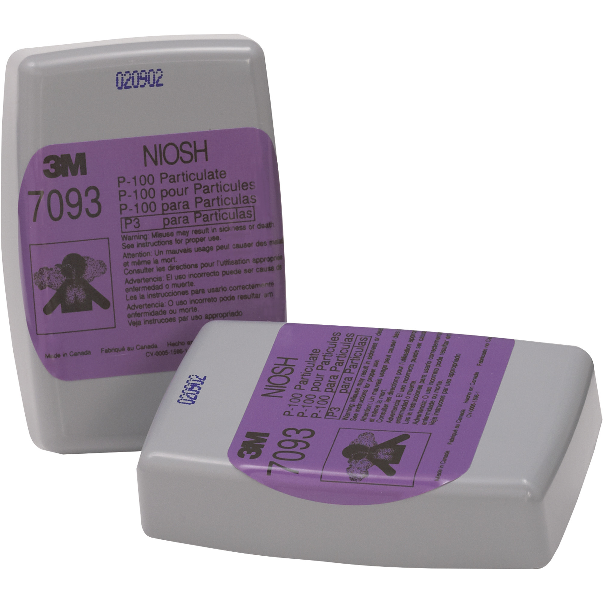 3M Replacement Cartridges for Item# 547000, Pair, NIOSH Approved, Model# 7093HA1-A